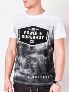 3704862 men s printed t shirt s1071 white
