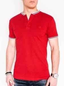 3704874 men s plain polo shirt s843 red
