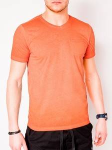 3704876 men s plain t shirt s674 orange