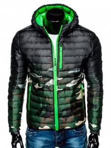 3706048 men s winter quilted jacket c319 green camo