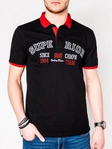 3706169 men s printed polo shirt s902 black