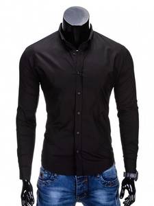 3706730 men s elegant shirt with long sleeves k219 black