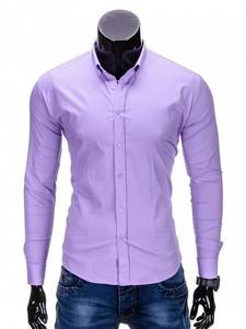 3706733 men s elegant shirt with long sleeves k219 lilac