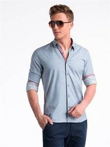 3901050 men s shirt with long sleeves k487 blue