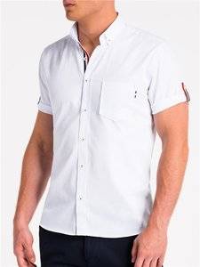 3901064 men s shirt with short sleeves k489 white