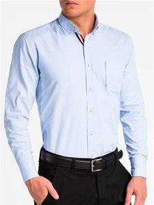 3901067 men s shirt with long sleeves k490 light blue