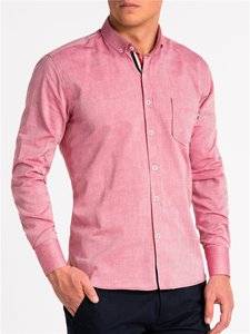 3901069 men s shirt with long sleeves k490 red