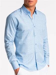 3901072 men s shirt with long sleeves k465 light blue navy