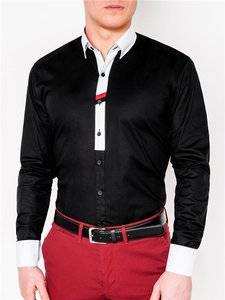 3901076 men s shirt with long sleeves k166 black