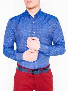 3901093 men s shirt with long sleeves k431 blue