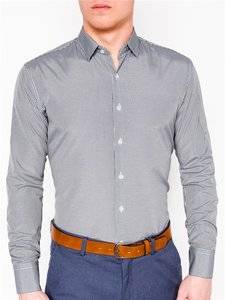 3901094 men s shirt with long sleeves k435 grey