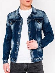 3901103 men s mid season jeans jacket c345 blue