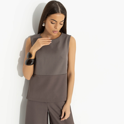 9356120 zhenskaya bluza svobodnoy posadki keyt moss otdykhaet brown 1.resize1.jpeg.1260 1260