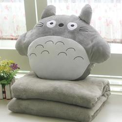 4081673 totoro doll pillow about 35 40cm pillow with blanket baby blanket cute plush toys christmas gift